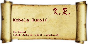Kobela Rudolf névjegykártya